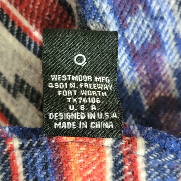 Rock & Roll Denim Shirt Womens XL Red White Blue Aztec Button Up Jacket Shacket - Picture 14 of 14